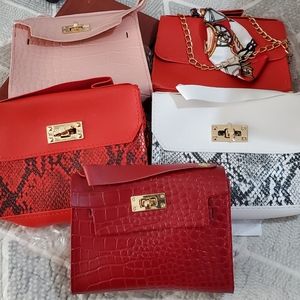 Lot of 6 pcs Variety Bundle Mini Faux Purse